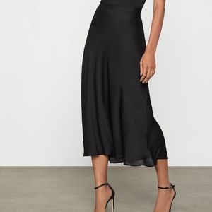 BCBG MAXAZRIA Satin Maxi Skirt